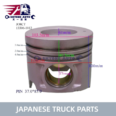 Japońskie części ciężarowe Silnik tłok 13306-1012 S130A-E0030 Do HINO 500 J05CT J08CT J05C J08C Ciężarówka Wysoka jakość