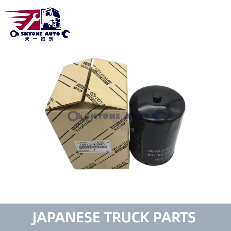 Filtr oleju napędowego HINO 15630-E0080 15613E0080 15613-EV015 do ciężarówek TOYOTA/HINO 300, części do japońskich ciężarówek