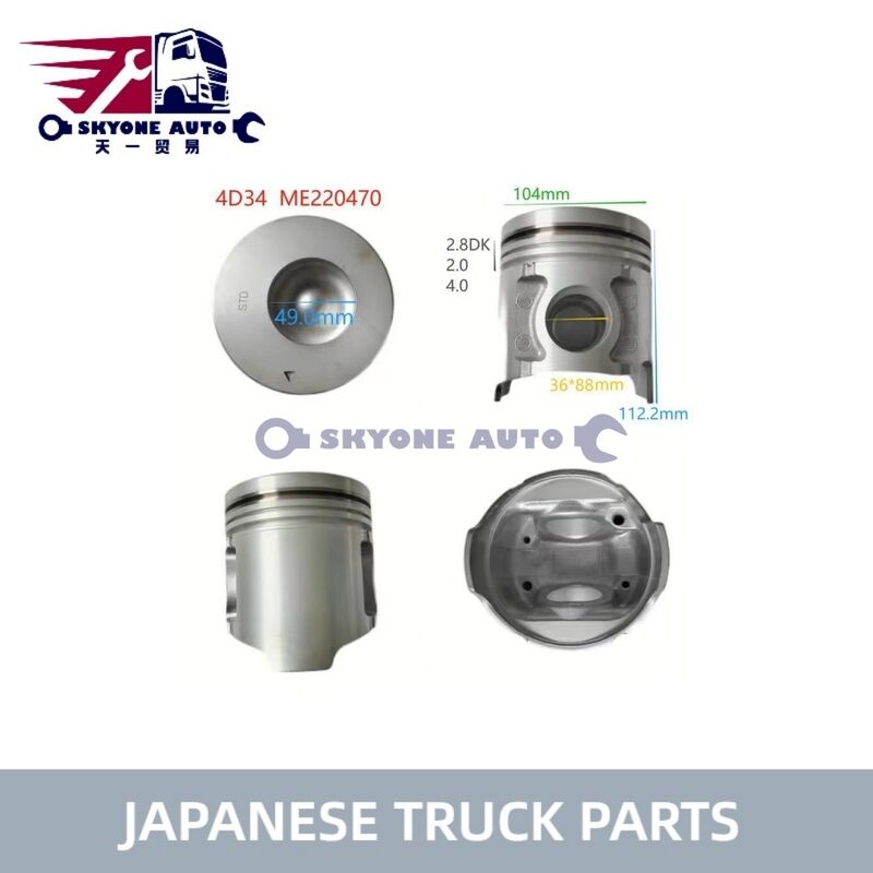 Japońskie części ciężarowe ME220470 tłok Assy dla MITSUIBISHI CANTER 4D34 4D34T Ciężarówka ISUZU TRUCK PARTS